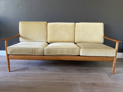 Wilhelm Knoll Anitmott Sofa/Sofa in Kirschholz 60er Jahre