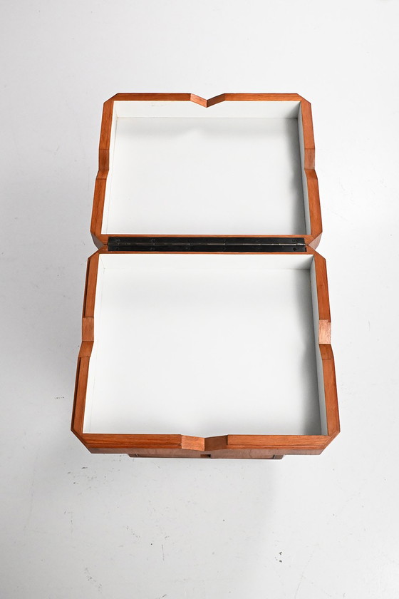 Image 1 of Bijzonder teak ‘fliptop’ barretje