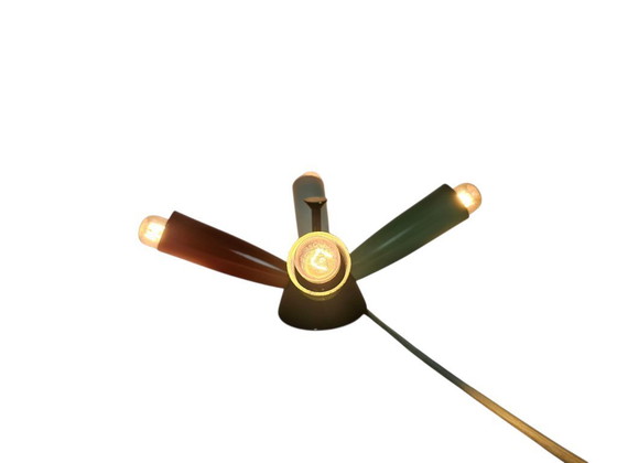 Image 1 of Lámpara de techo Sputnik Spider de 3 brazos, mediados de siglo, Alemania, años 50