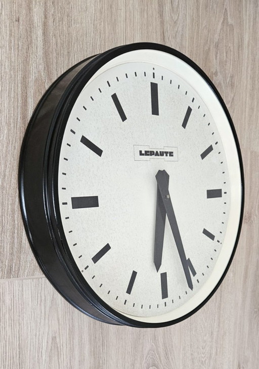 Orologio da parete industriale Lepaute – anni '60