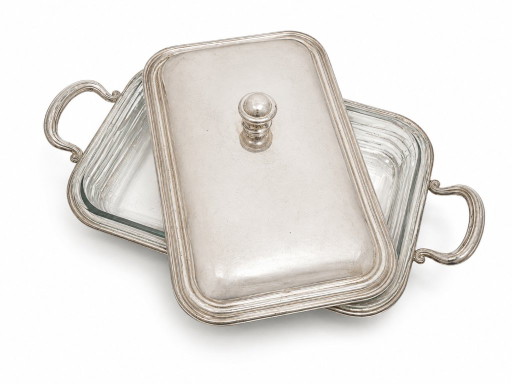 Silberner Metall-Auflaufformenhalter – keukenaccessoires