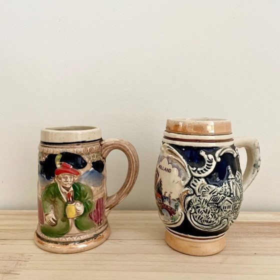 Image 1 of Set von 11 Bierkrügen aus Keramik made in Japan/Germany