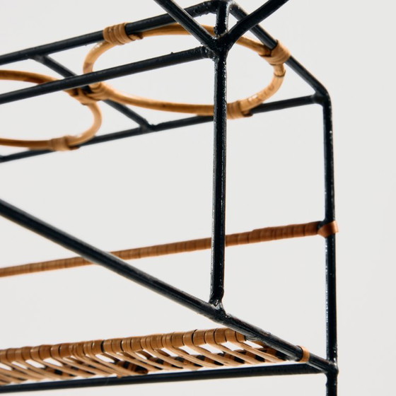 MK11315 Metalen trolley met details van bamboe en riet. – Serveerwagens, Bamboo (photo 7 of 10)