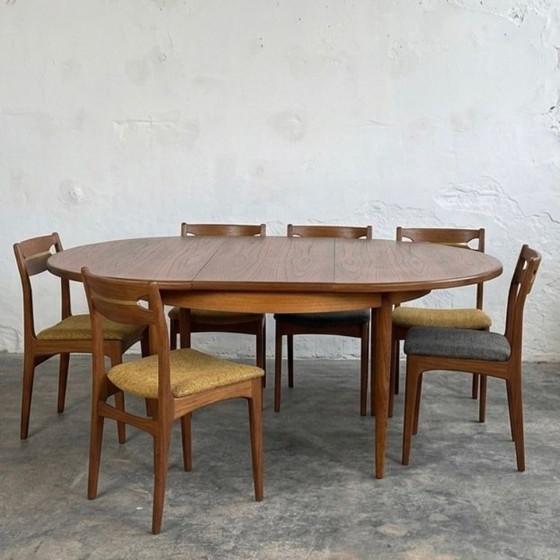 Image 1 of G-Plan Teak Round Extending Dining Table, 1970