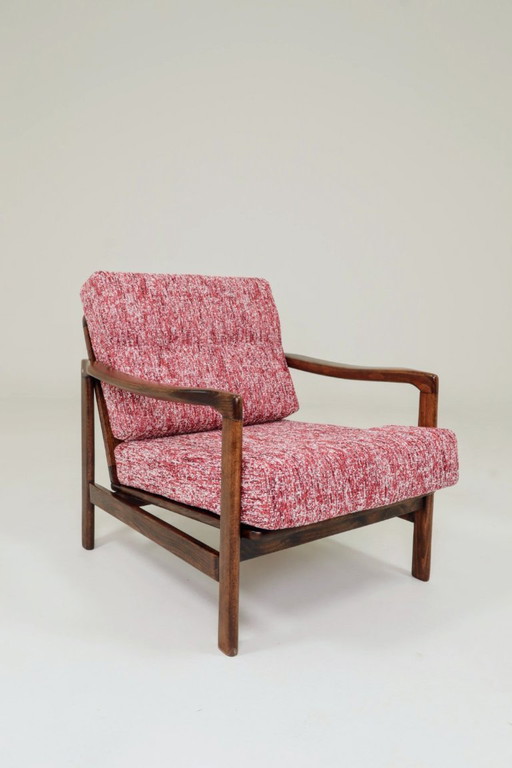 Vintage Sessel roter Hummer Mid Century modernes Design 1965