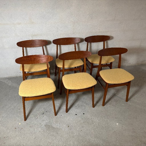 6 sedie da pranzo Farstrup modello 210 - Danimarca