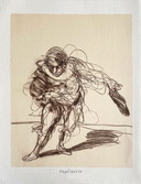 Litografia Claude WEISBUCH La commedia dell'Arte - Pagliaccio 2006