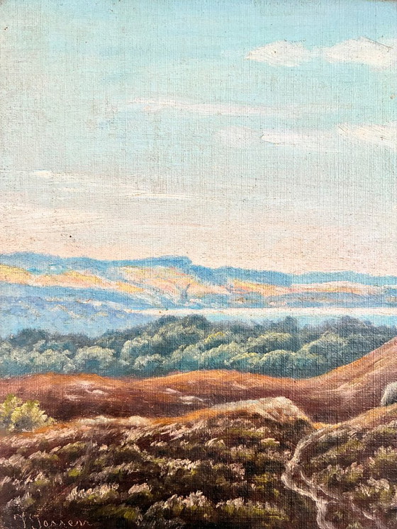 Vintage Signed Hills Landscape Oil Painting – Paintings & Drawings, Canvas (photo 5 of 11)