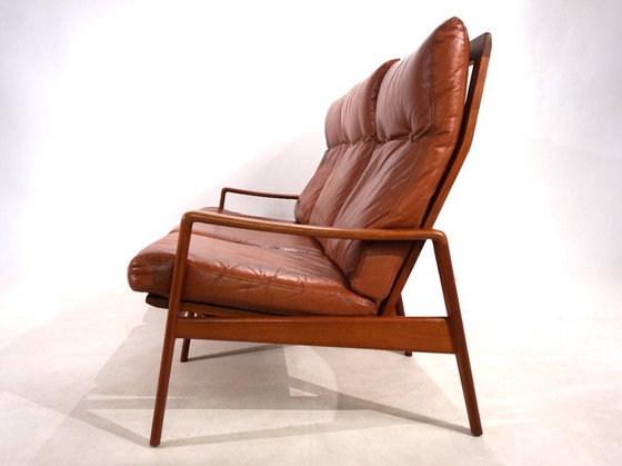 Image 1 of Komfort 3-seater leather sofa by Arne Wahl Iversen, 1960