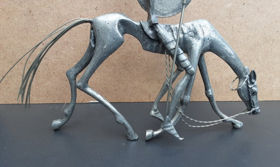 Image 1 of Sculpture Michel Laude, Don Quichotte en étain, 1970, Artebouc