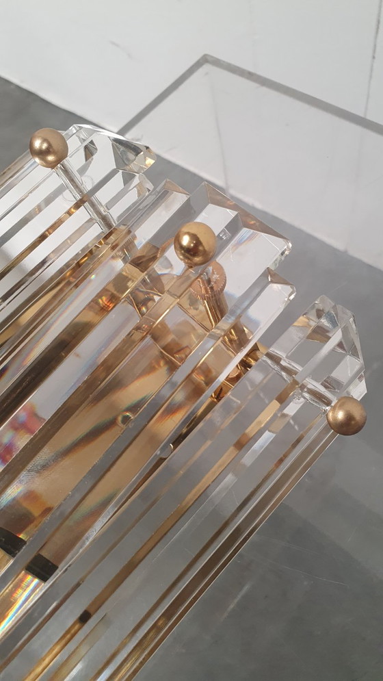 Kalmar Crystal Vintage Brass Gold Plated Lamps 70s – Wall lights (photo 7 of 8)