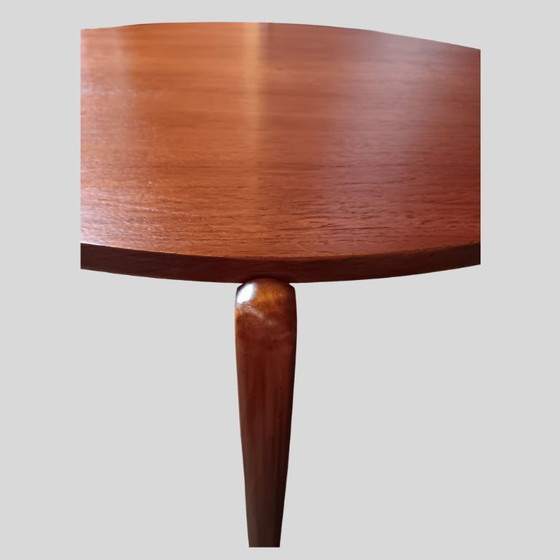 Image 1 of Vintage Scandinavian round teak coffee table