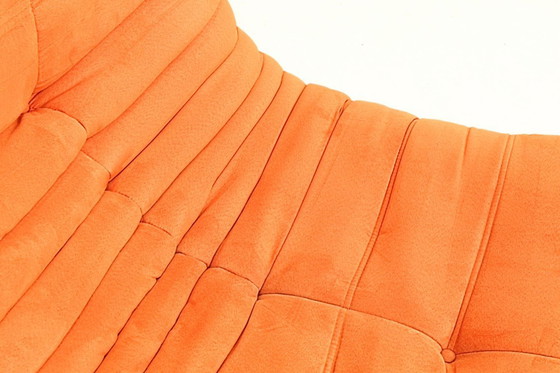 Image 1 of Togo set of 3 pumpkin orange fabric design by Linge Roset 