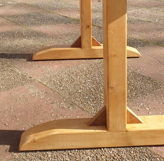 Image 1 of Scrivania e/o tavolo - legno con intarsio in marmoleum