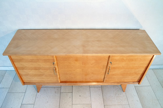 Image 1 of Enfilade Minvielle, Frêne Et Acajou, Années 50, État +++
