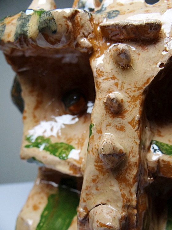Image 1 of Modern anthropomorphic sculpture in glazed terracotta, vintage 1970s-2000s
