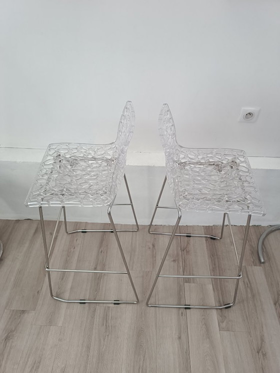 Image 1 of Pair of original Spider designer stools made in Italy 2000s