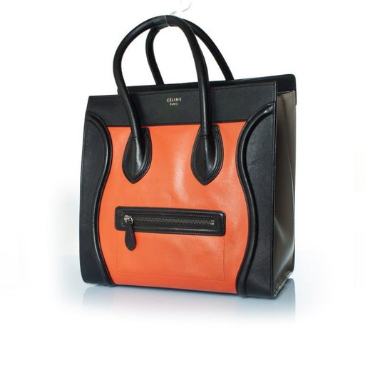 Borsa tote da viaggio Celine in pelle tricolore