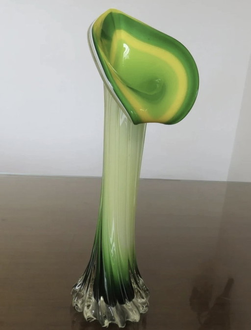 Vase, Soliflore " Arum " In Glass