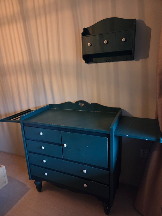 Image 1 of Comò vintage + mobiletto da parete