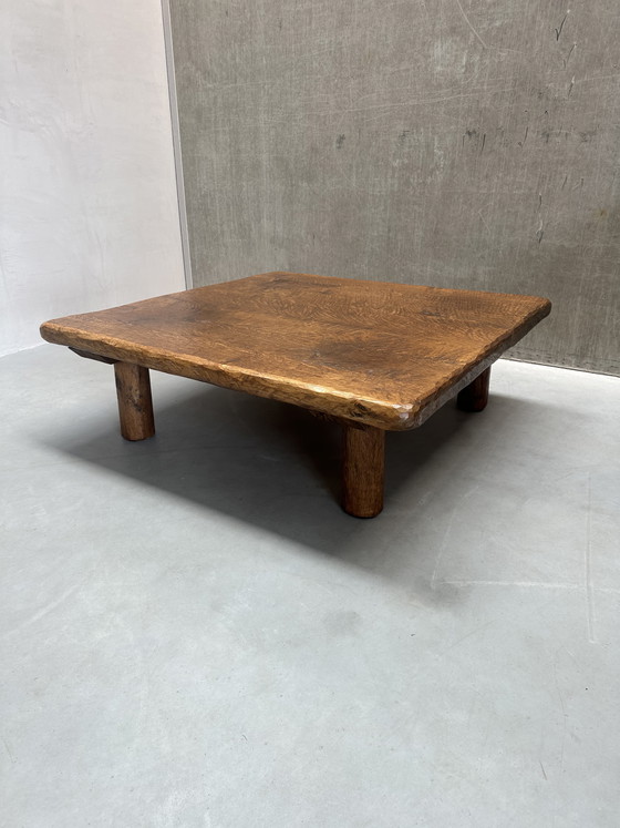 Image 1 of XL Vintage massief houten salontafel