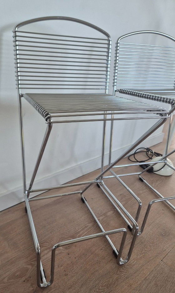 Image 1 of Set di 2 sgabelli da bar Till Behrens, anni '80, postmoderno