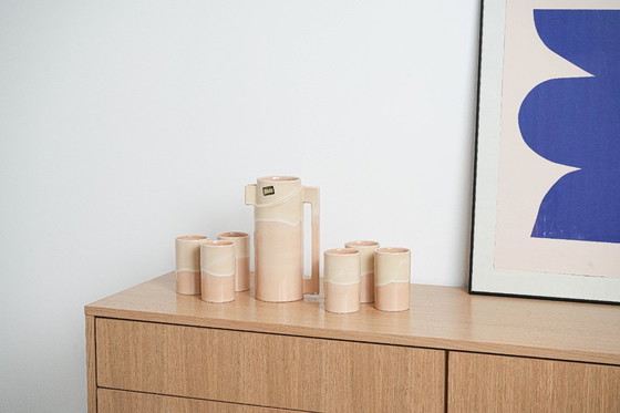 Image 1 of Set di brocca e tazza in ceramica, design italiano, anni '60, produttore: Ceramiche SIC