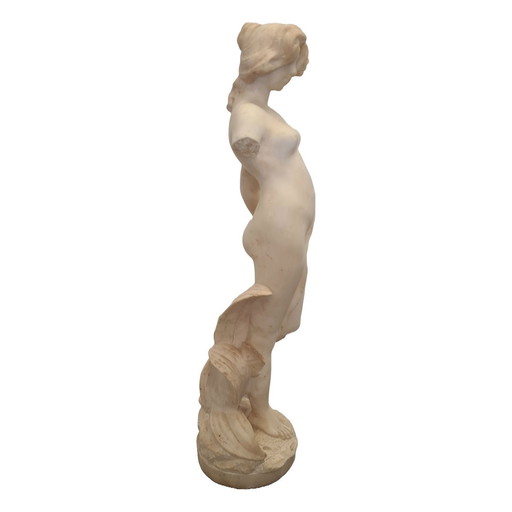 Italian alabaster statue of a nude woman, circa 1900