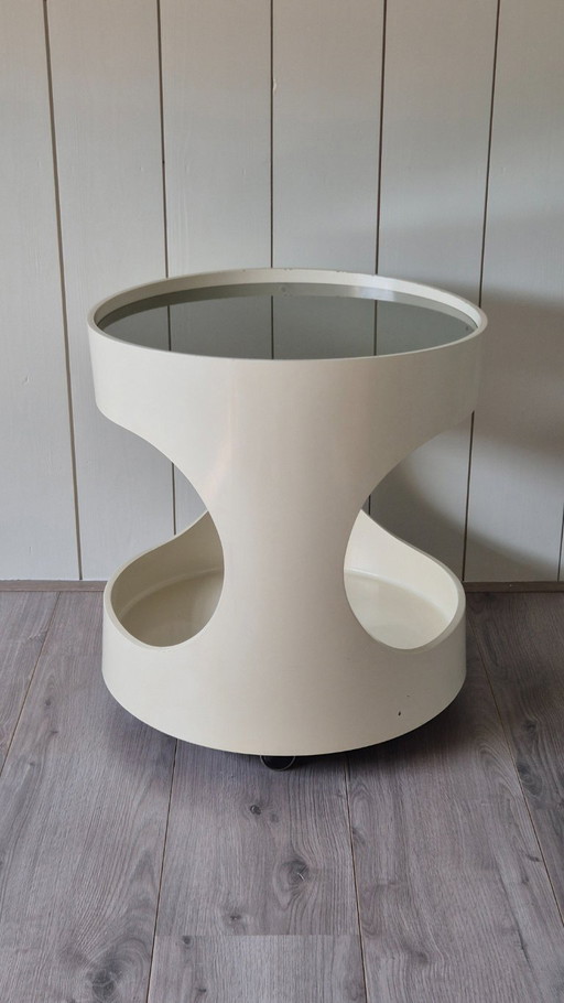 Jaren '60 Space Age OPAL Bijzettafel Model LUNA – Wood, Plastic (photo 2 of 14)