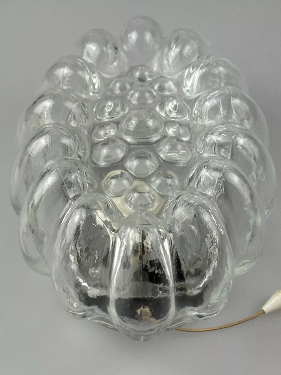 Image 1 of 60s 70s wall lamp made of glass & metal Bubble Wall Sconce Space Age Design