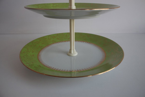 Image 1 of Multi-tiered porcelain tray, Stará Role porcelain, Czechoslovakia, 1950s. 