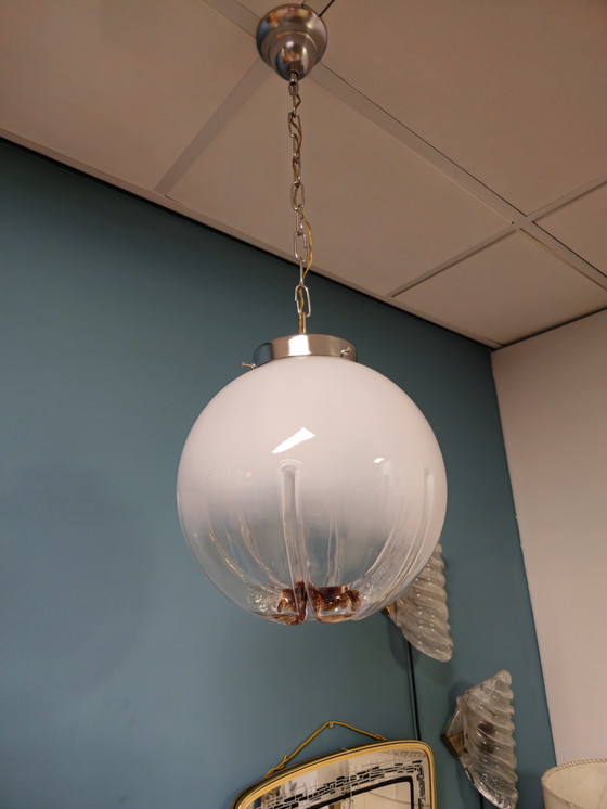 Image 1 of Vintage Murano Mazzega Suspension Lampe Plafond Italie