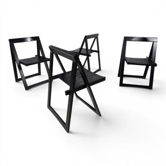 Image 1 of Set of 4 Aldo Jacobi Trieste Folding Chairs for Bazzani, 1960