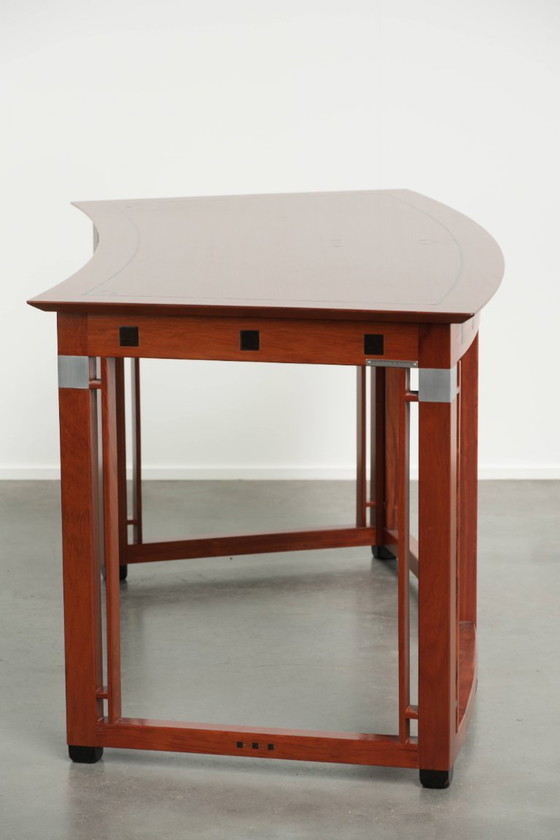 Très beau Bureau courbé de style Art Déco par Schuitema de la série Decoforma – Bureaux, Wood, Klassiek (photo 5 of 14)