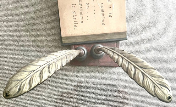 Image 1 of Tavolino da caffè, tavolino da soggiorno, tavolo di vetro, libri, piume