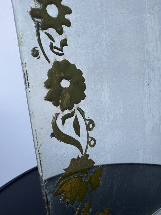 Image 1 of Miroir de table gravé Art Déco