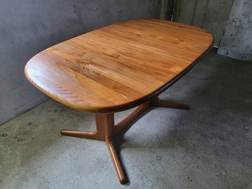Table ovale vintage danoise extensible en teck par Glostrup