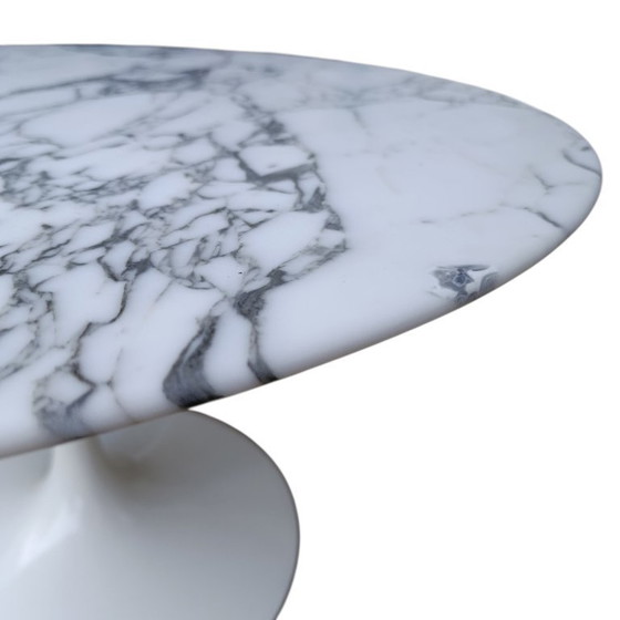 Image 1 of Rare 50cm h  x90cm diameter marmer Eero Saarinen Knoll International Tulip Lounge tafel