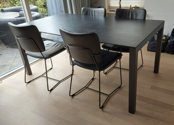 Image 1 of Design Dining Room Set, table with 6 chairs by Bert Plantagie