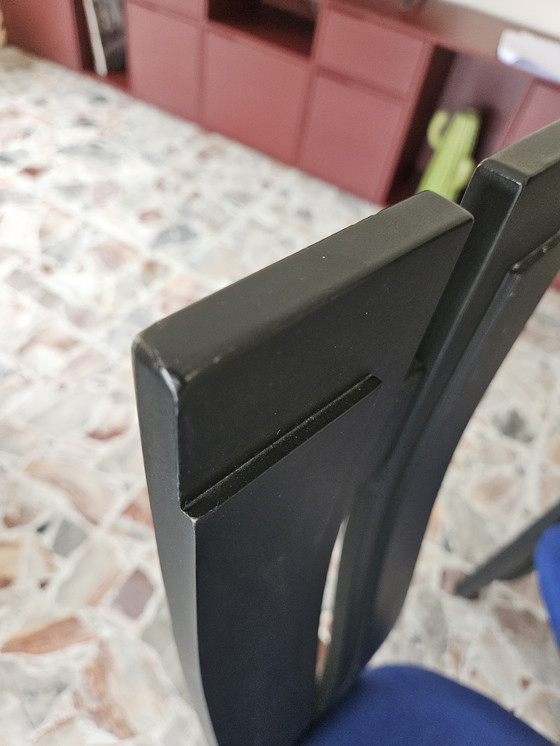 Image 1 of Set 6 Sedie Design legno nero