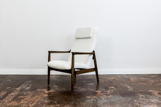 Image 1 of Mid Century Sessel mit hoher Rückenlehne von Edmund Homa, GFM, Polen, 1960er Jahre