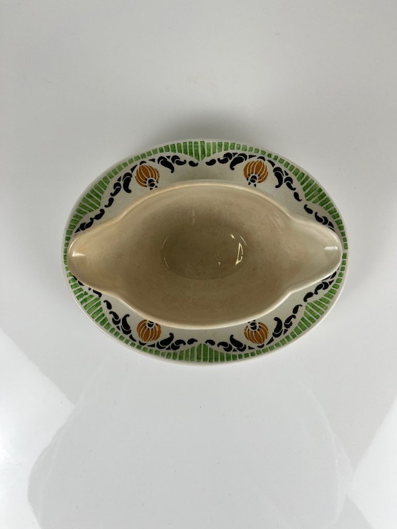 Image 1 of Sarreguemines "Maroussia" gravy boat, early 20th century