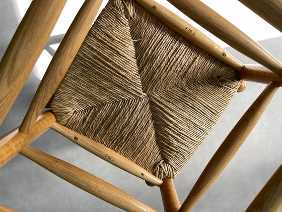 Image 1 of Ensemble de 2 tabourets en osier vintage des années 1960