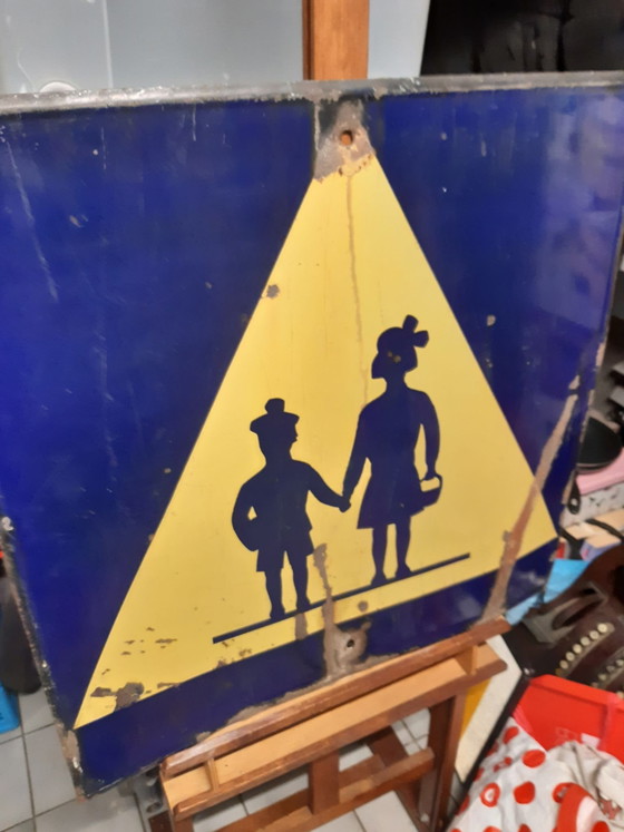 Vintage French enamel traffic sign – Wall decoration, Other (photo 2 of 5)
