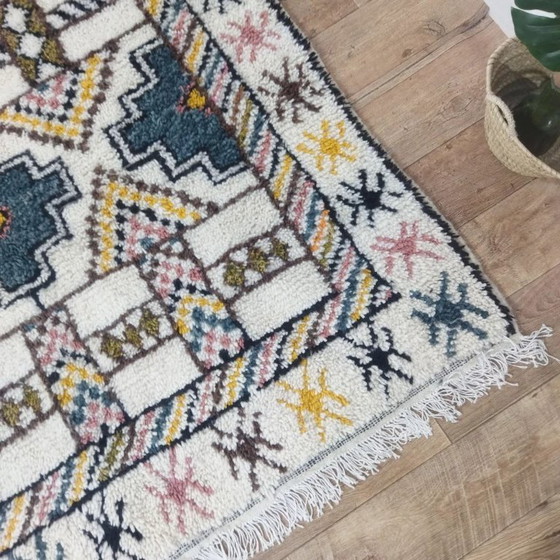 Image 1 of Berber Rug Geometric Multicolor – Natural Wool Handwoven (260 × 160 cm)