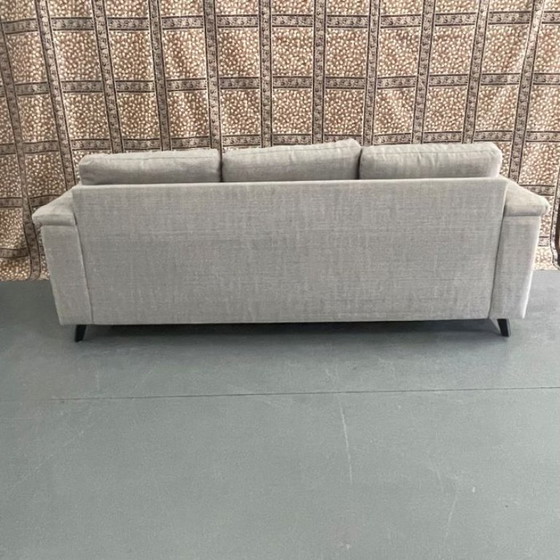 Image 1 of 3-Zits bank lichtgrijze stof