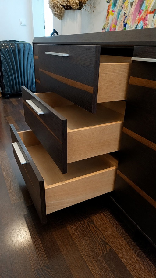 VENJAKOB Veneto Dining Room – Smoked Oak – Table, Sideboard & Glass Display Cabinet – ladekasten, Wood (photo 2 of 15)