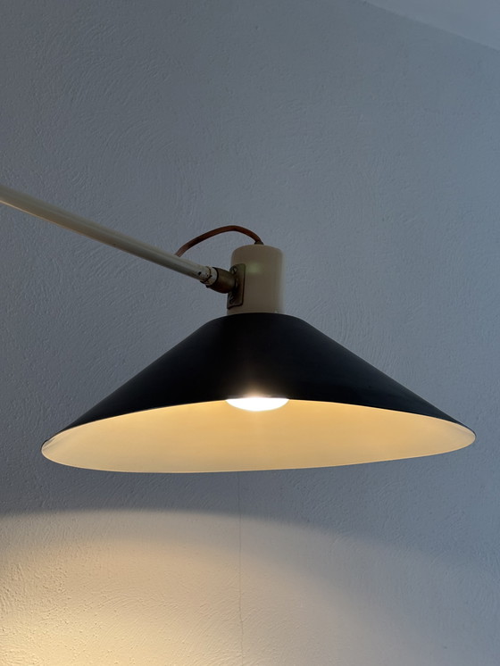Image 1 of JJM Hoogervorst Anvia counter balance ceiling lamp Holland mid 1950