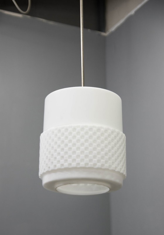 Image 1 of Mid-Century Opaline Glass Design Pendant, 1960s