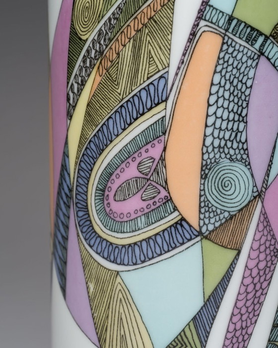 Image 1 of Rosenthal “Bulls” & “Roosters” Designer Vase Duo Cuno Fischer & Bjørn Wiinblad